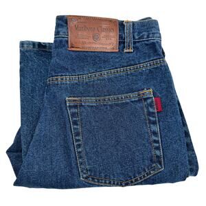 Marlboro Classic Jeans Mens 34 (33x31 ACTUAL) Blue Denim Bootcut VINTAGE